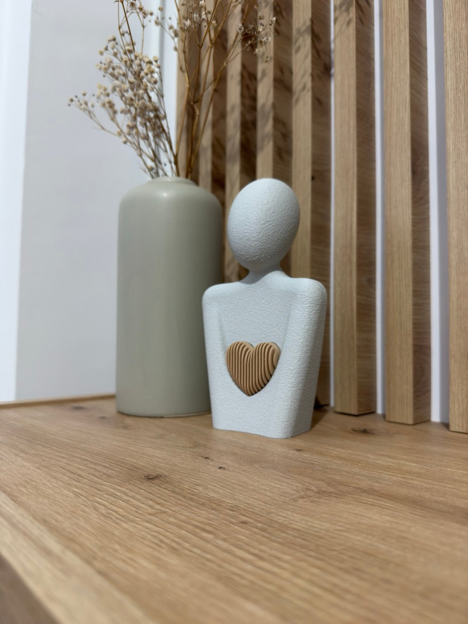 Figura decorativa corazón – Regalo Día de la Madre minimalista