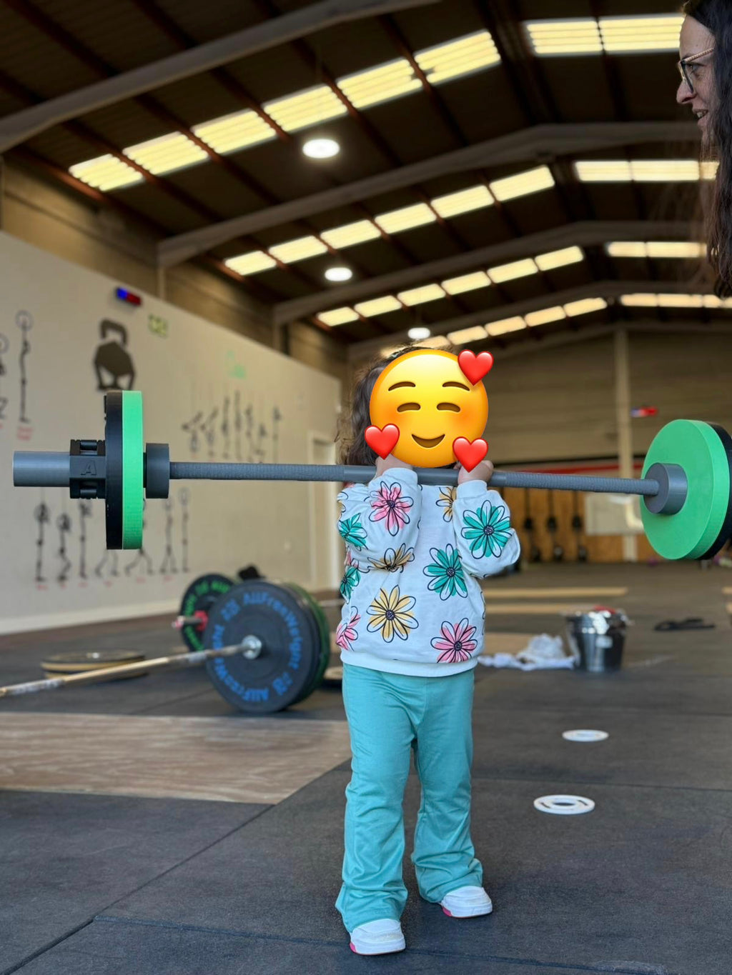 Barra infantil de entrenamiento tipo Cross Training – Kit completo con discos
